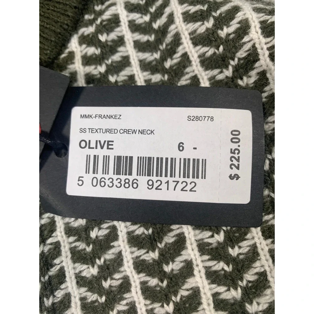 Ted Baker London Mens Olive‎ Green Textured Crew Neck Sweater Size 6